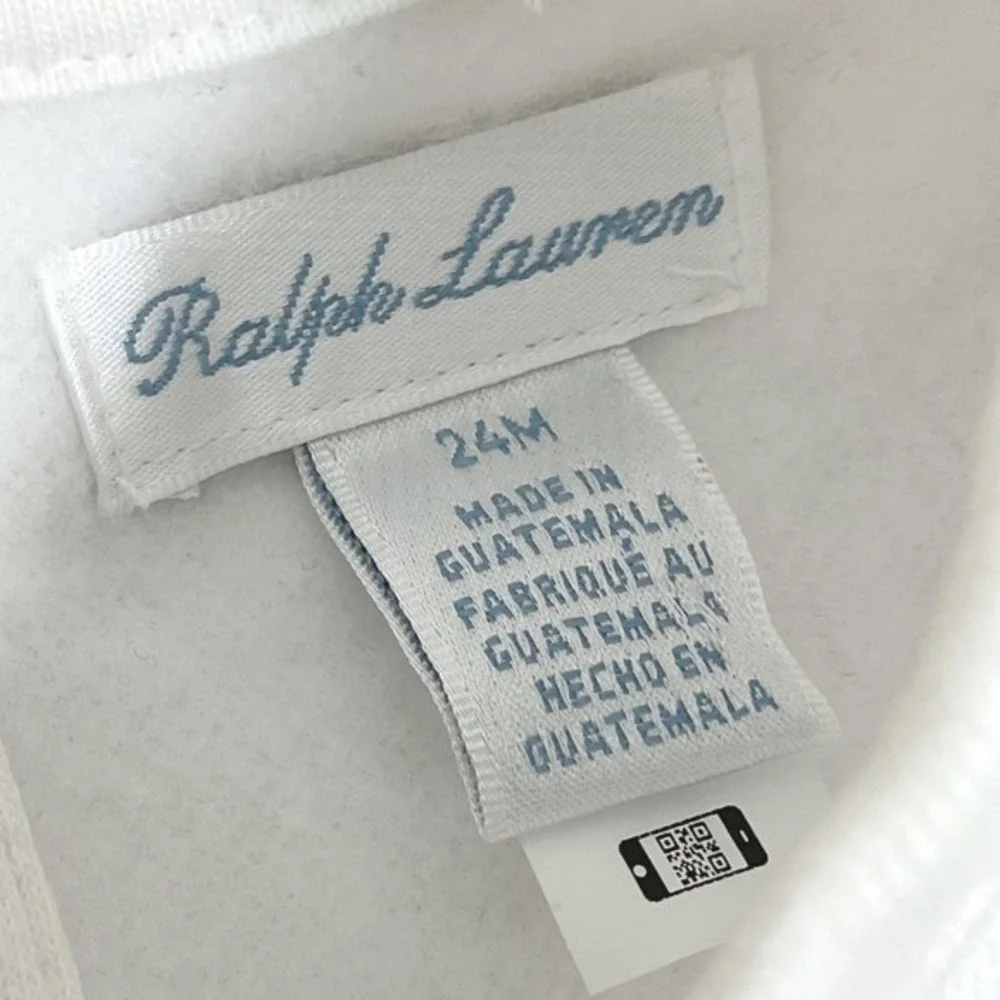 Ralph‎ Lauren Baby 24M White Keep It Cozy Pajama Sleepsuit Romper